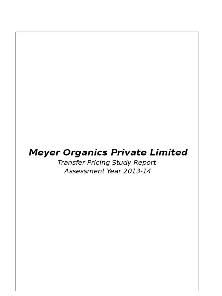 Meyer TP Study Report PDF Business Economies