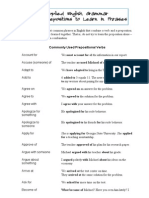 List of Prepositional Verbs For Chapter 8 in Aegweb