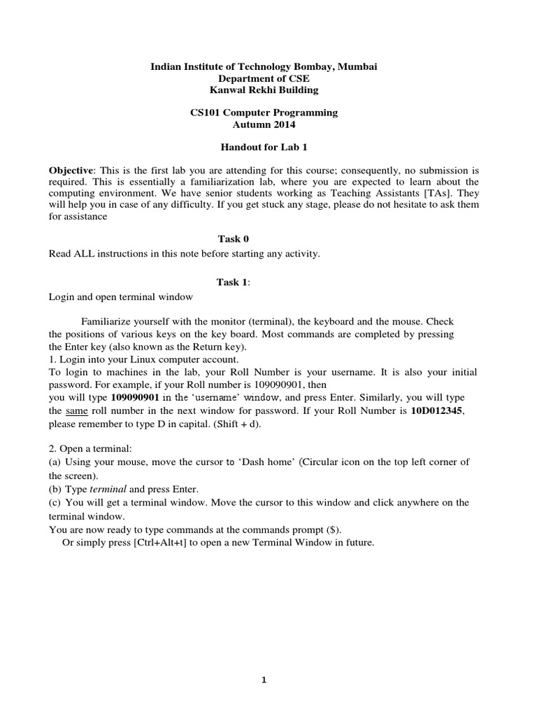 Cs101 lab handout pdf password email