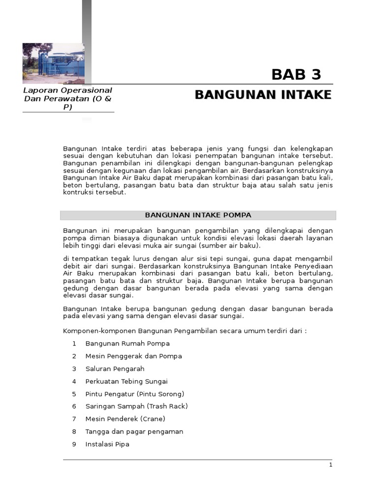 Bab 3 Bangunan Intake