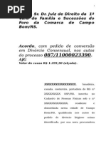 Modelo Divorcio Consensual