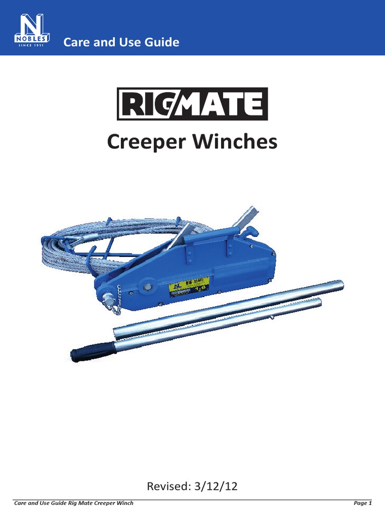 Rig Mate Creeper Winch Guide | PDF