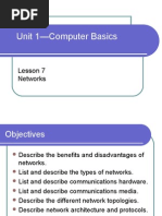 Unit 1-Computer Basics: Lesson 7 Networks