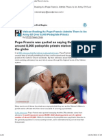 [New Post] Vatican Reeling as Pope Francis Admits There is an Army of Over 8,000 Pedophile Priests