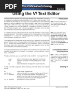 Using The Vi Text Editor