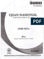 NASKAH SOAL UN (Ujian Nasional) IPA SMP TH 2014 PAKET 07