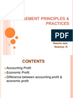 Management Principles & Practices: Done By, Preethi, Reecha Jain, Sowmya .R