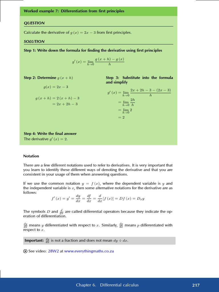Derivative Calculation from First Principles | PDF | Computers
