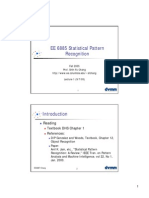 EE 6885 Statistical Pattern Recognition: Reading