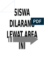 Siswa Dilarang Lewat Area Ini