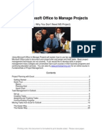 Using MS Office to Manage Projects
