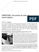 DIRECCIÓN_ Tres puntos de vista, un mismo objetivo