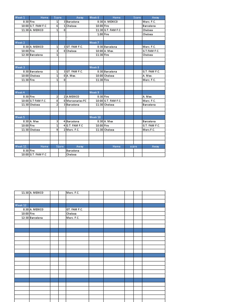NFL Week 9 Schedule Overview | PDF | Association Football | Sports