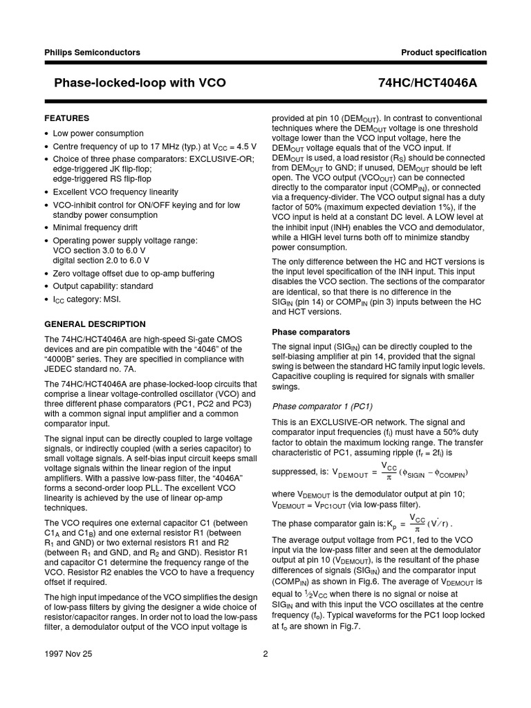 74HC4046 | PDF | Soldering | Electrical Circuits