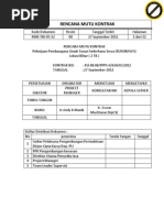 Rencana Mutu Kontrak - Contoh