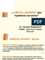 Dr. Carmen Dobjanski, Spitalul Malaxa - Diabetul Zaharat - Epidemia Secolului