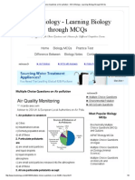 Multiple Choice Questions On Air Pollution MCQ Biology - Learning Biology Through MCQs