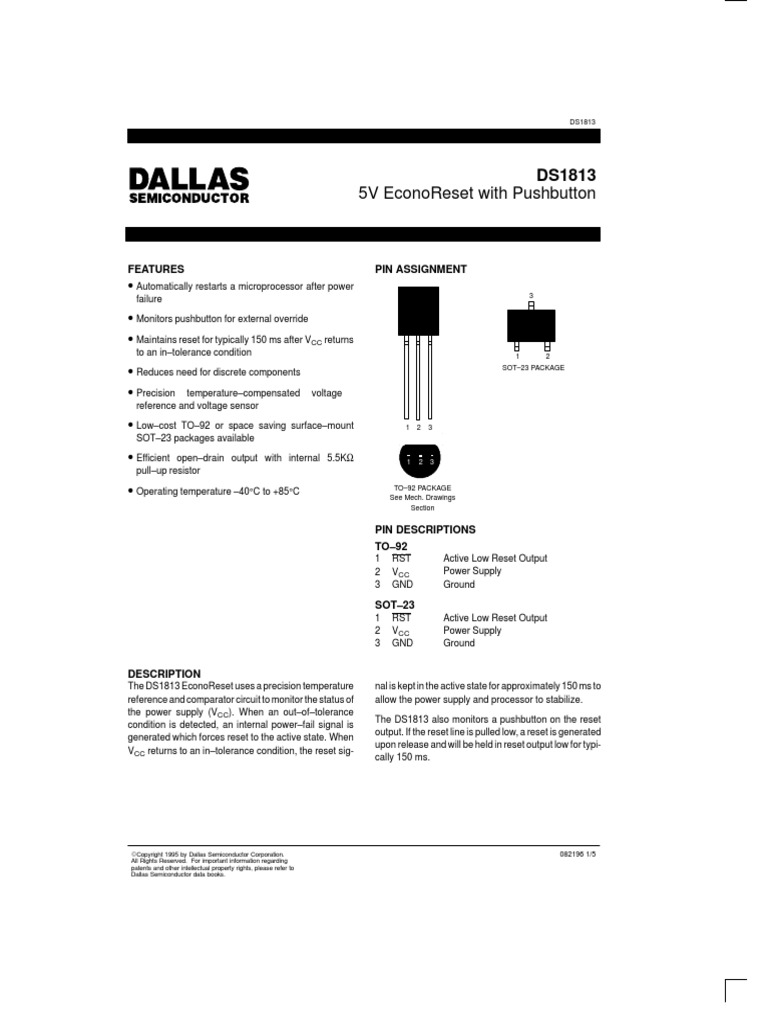 DS1813 Power Supply Resistor