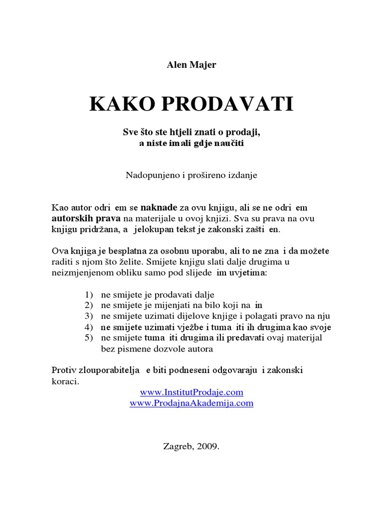Kako Prodavati Prosireno Izdanje | PDF
