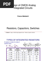 Design of CMOS Analog Integrated Circuits: Franco Maloberti