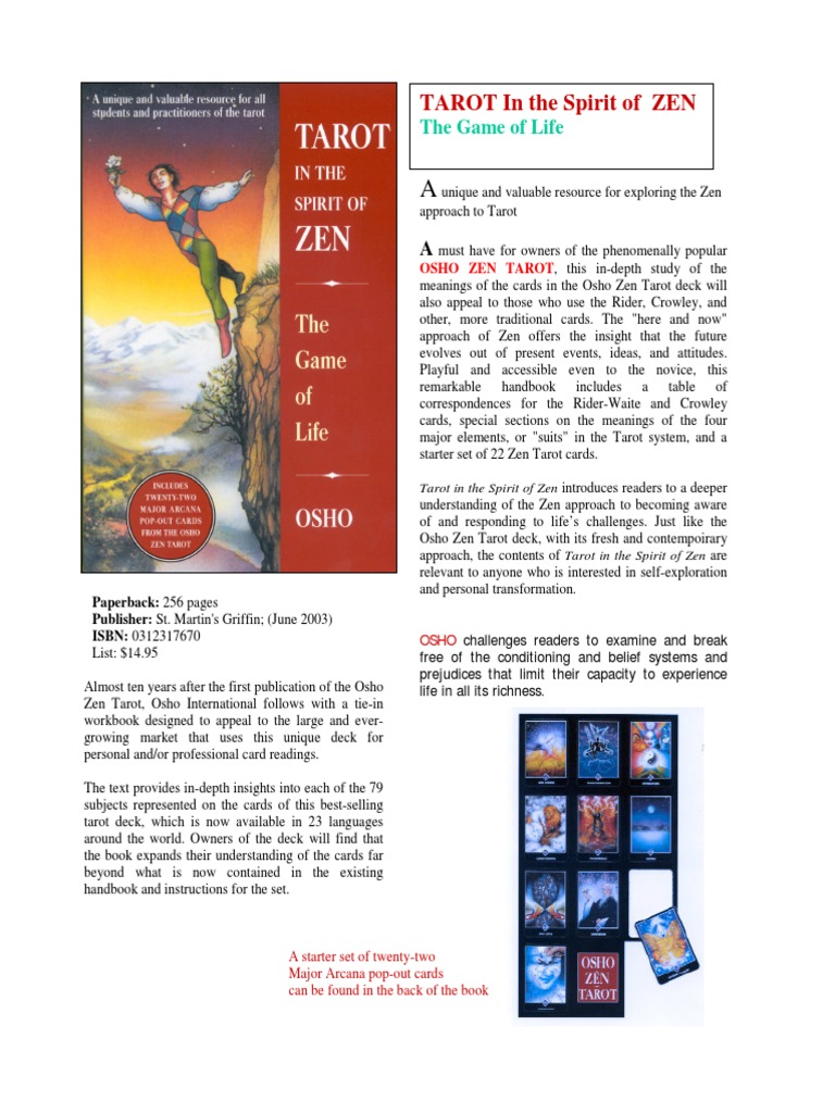 Tilgængelig Er relæ Tarot Zen | PDF | Rajneesh | Major Arcana