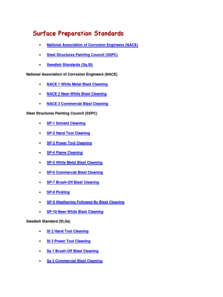 Surface Preparation Standards PDF