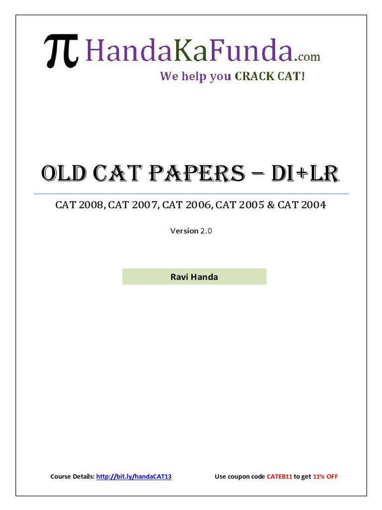 CAT Prep: DI & LR Past Papers | PDF | Business