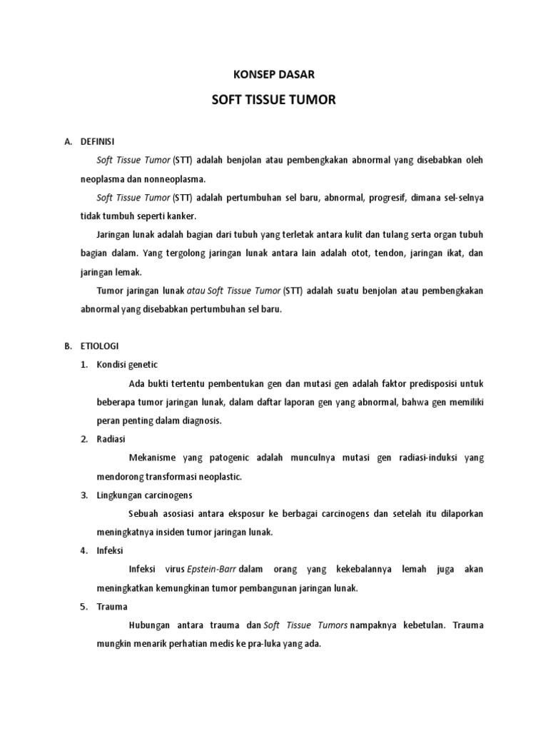 Konsep Dasar Soft Tissue Tumor
