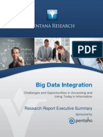 Ventana Research Benchmark Research Big Data Integration Executive Summary 2014 Pentaho