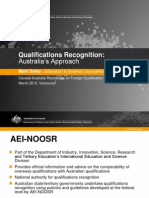 Qualifications Recognition: Australia's Approach