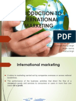Introduction To International Marketing: Presented By: Arush Singh Rathour Gyanesh Pratap Singh Akash Verma Aditya Singh