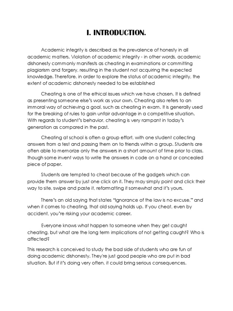 Exploring Academic Dishonesty Causes | PDF | Academic Integrity ...