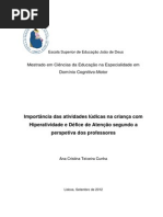 Atividades Lúdicas Na Criança Com Déficit de Atenção
