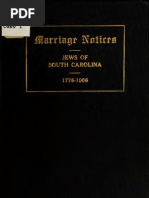 Download 1917 Jewish Marriage Notices From the Newspaper Press of Charleston SC 1775-1906 by Herbert Hillary Booker 2nd SN23614787 doc pdf