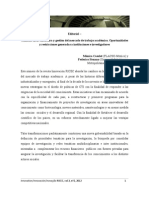 IRICEC V3 N2 Editorial Casalet & Stezano Cambios en La Estructura y Gestión Del Mercado de Trabajo Académico. Oportunidades y Restricciones Generadas a Instituciones e Investigadores