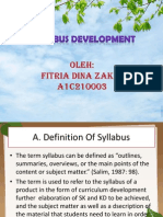 Syllabus Development TKB