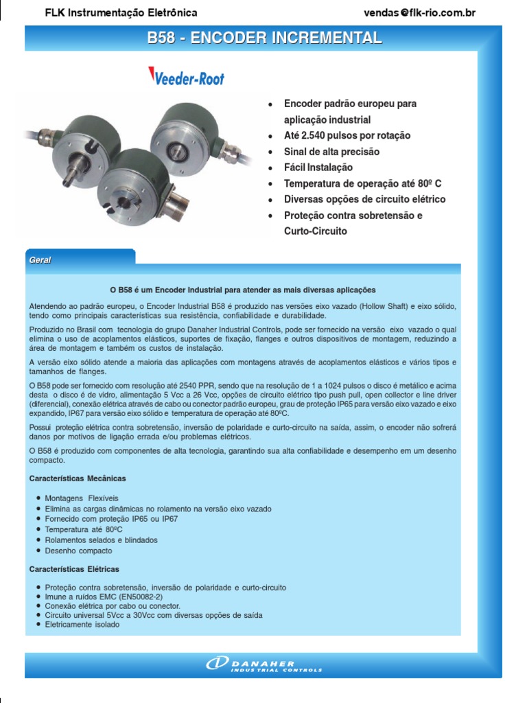 Encoder Industrial B58: Alta Precisão e Durabilidade | PDF | Rede ...