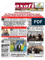 Saxafi Newspaper in Somalia, Issue 839