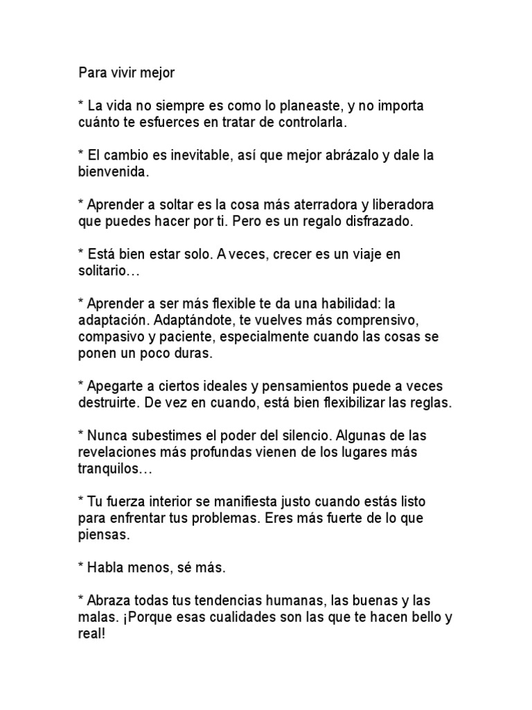 Para Vivir Mejor | PDF | Relaciones personales, crianza y desarrollo ...
