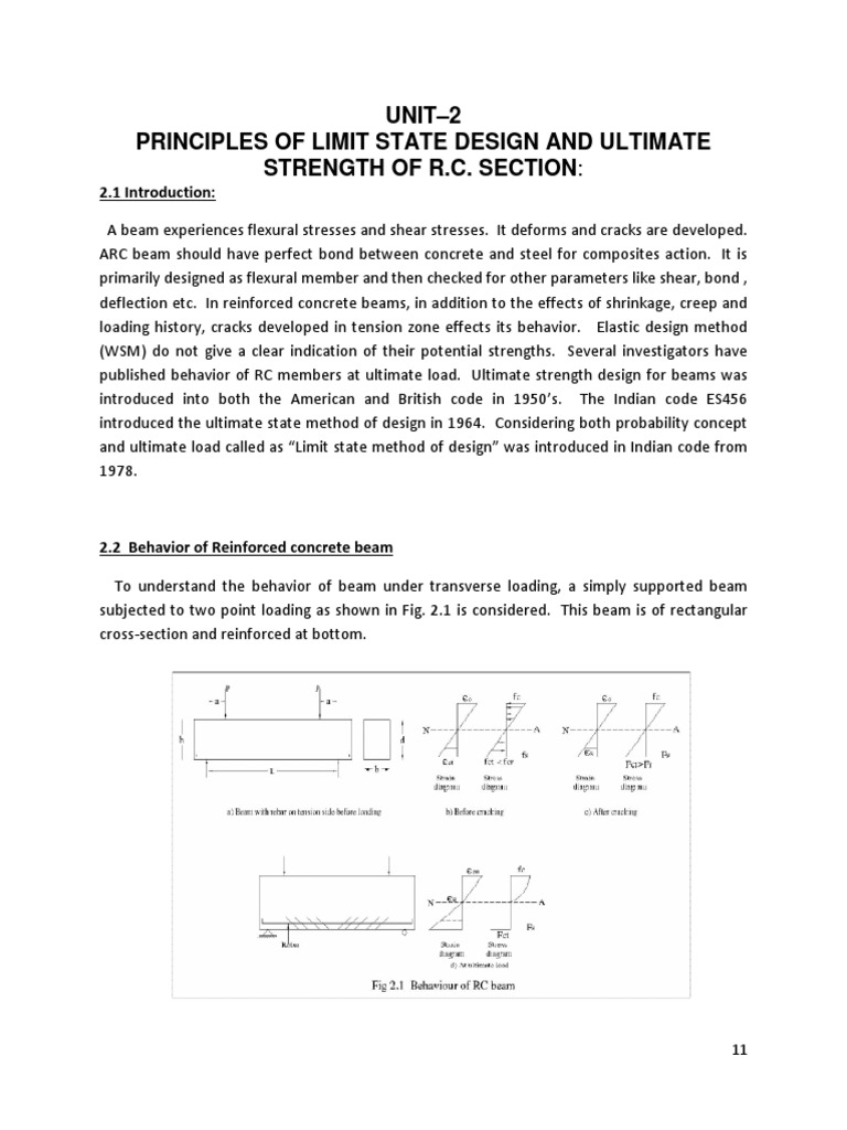 Principles Of Limit State Design And Ultimate PDF Fracture
