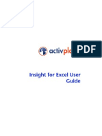 Activplant Insight For Excel User Guide