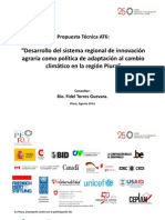 Desarrollo del sistema regional de innovación agraria como política de adaptación al cambio climático en la región Piura