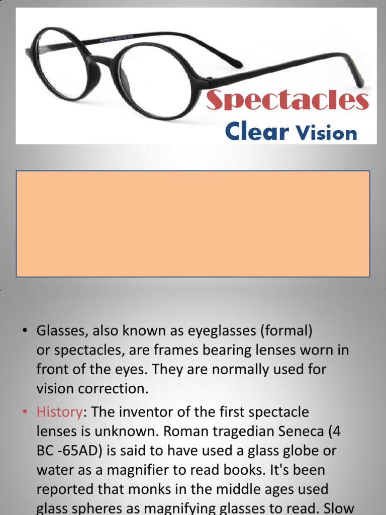Spectacles Lens (Optics) Glasses