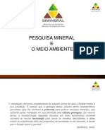 Pesquisa Mineral Meio Ambiente