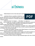 Mihai Eminescu Este Cel Mai Mare Poet Si Unul Dintre Marii Poeti Ai Lumi Intregi