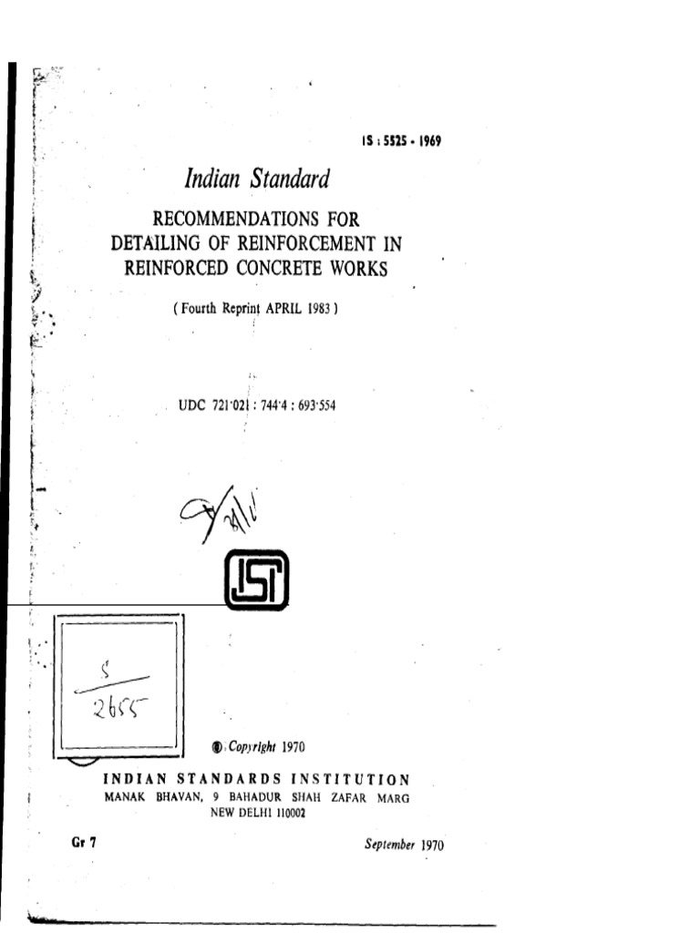 IS 5525: Reinforcement Detailing Guide | PDF | Column | Beam (Structure)