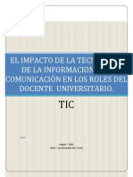 El Impacto de La Tecnologia de La Informacion y La Comunicacion en Los Roles Del Docente Universitario