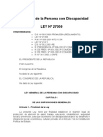 Ley General de la Persona con Discapacidad -  LEY Nº 27050