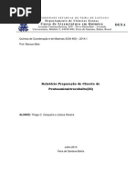 Relatório Preparação de Cloreto de Pentaaminnitrocobalto(III)