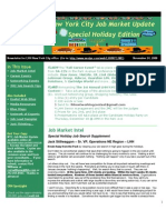 New York City Job Market Update Special Holiday Edition: in This Issue
